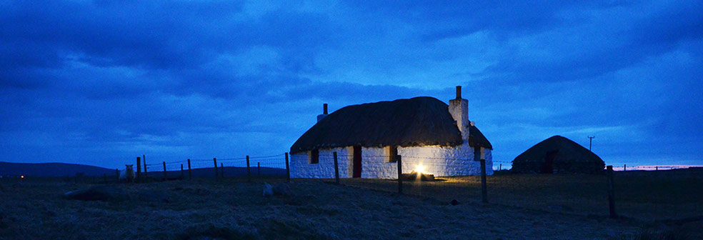 Boreray Cottage at night