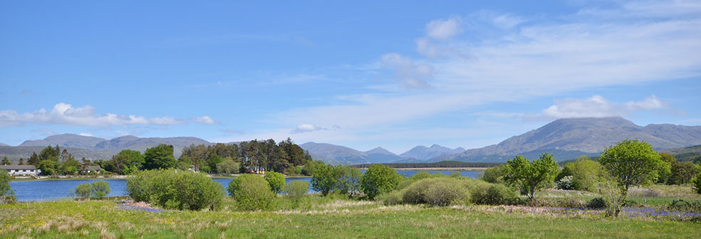 View of Clan Cottage over the Loch