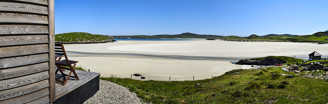 View from Carnish Cabins, Uig Sands